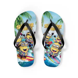 Summer Vibes Minions Beach Fun Flip Flops