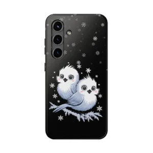 Shima enaga Long-tailed Tit Phone Cases, Japanese Hokkaido Bird Lover Gift, Fairy Cute Bird Charging Case, iPhone/Samsung Bird Cases