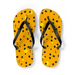 Creepy-Cool Spiders Pattern Flip Flops, Perfect for Halloween & Edgy Everyday Style