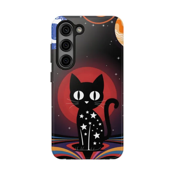 Mystical Cute Cat in Psychedelic Vibrant Dreamy Aesthetic Case | Psychedelic vibe phone case | Cat lover Phone Case | iPhone | Samsung