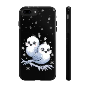 Shima enaga Long-tailed Tit Phone Cases, Japanese Hokkaido Bird Lover Gift, Fairy Cute Bird Charging Case, iPhone/Samsung Bird Cases