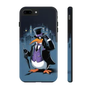 Penguin Supervillain Phone Case, Gotham Dark Art, The Penguin Cob Villain, Wanted Character, Cartoon Villain Flair Cool iPhone Samsung Cover