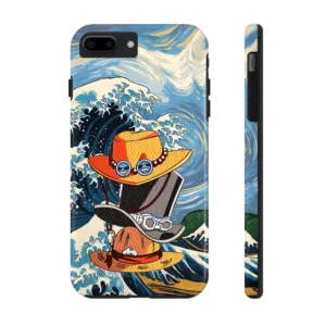 Luffy Ace Sabo Hats Phone cases, One Piece Legends Tough Phone Case, Vangogh Style Art, Strawhat Fan Gift, iPhone Samsung Cases