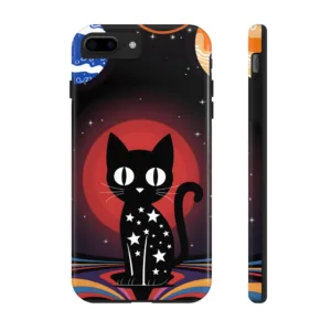 Mystical Cute Cat in Psychedelic Vibrant Dreamy Aesthetic Case | Psychedelic vibe phone case | Cat lover Phone Case | iPhone | Samsung