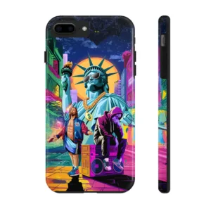 Statues Hip-Hop Rap Squad Phone Case, Urban Art & Classical Sculpture, Vibrant Streetwear Case, Graffiti City Vibes, iphone Samsung Cover