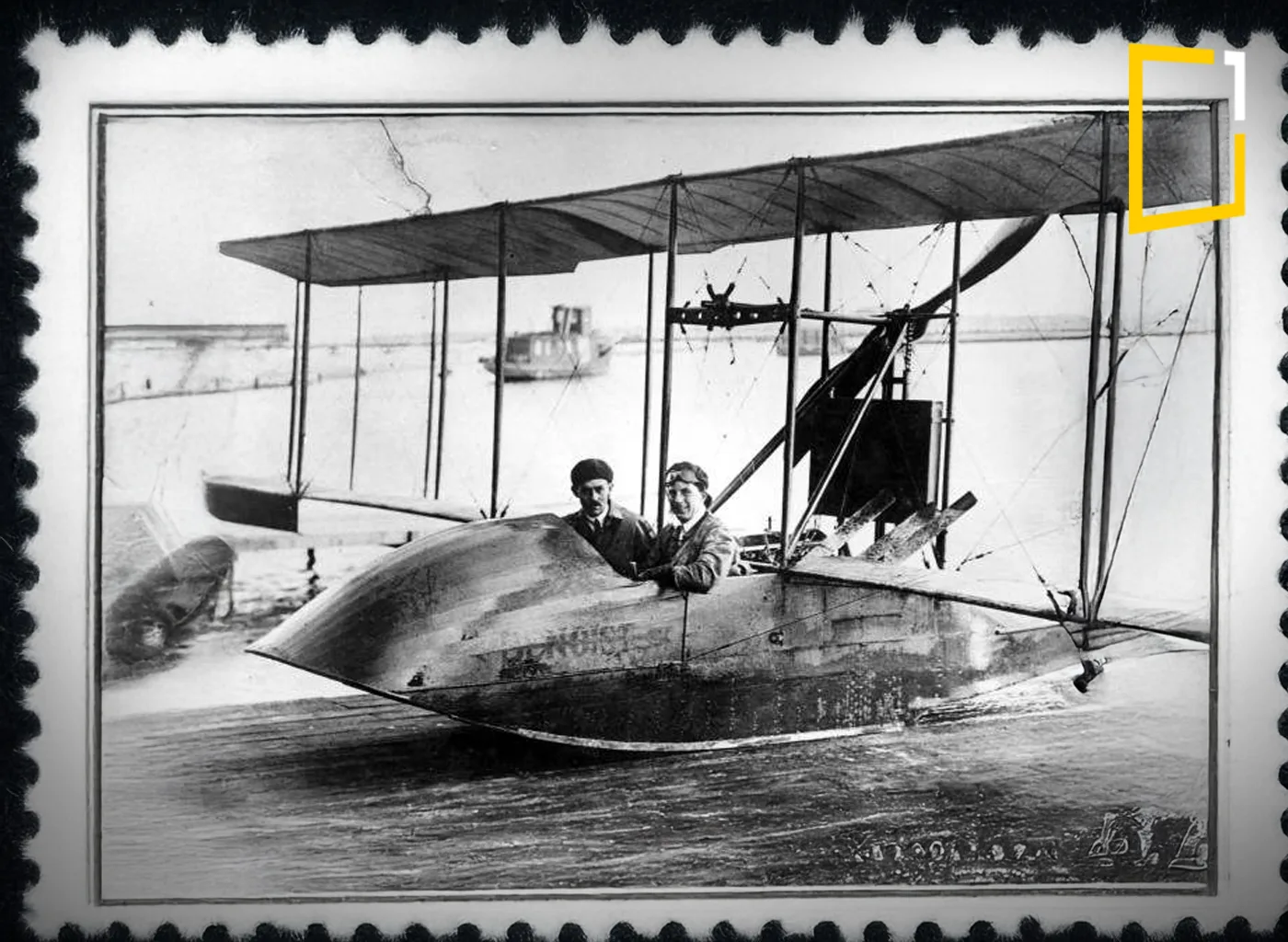first airplane fly from water