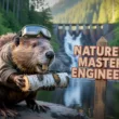 beavers building dam, nature engineers