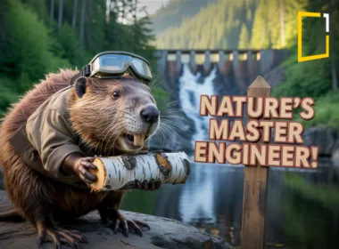 beavers building dam, nature engineers